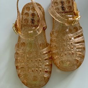 Gold Jelly Sandals size XL (11/12)